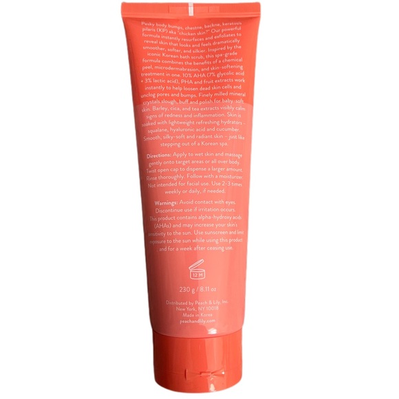 BNIB! Peach & Lily Body KP Bump Boss Microdermabrasion Body Scrub - Picture 7 of 8